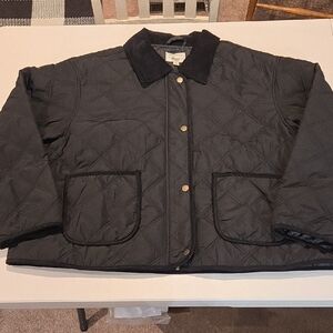 G.H.BASS&CO. Black Quilted Jacket with Pockets Size XL. NWT